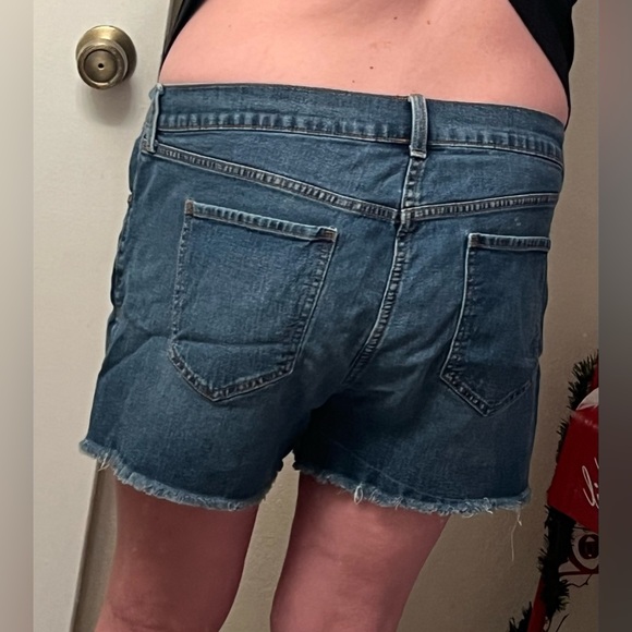 Old Navy 16 distressed, medium to dark wash shorts. - Picture 3 of 3